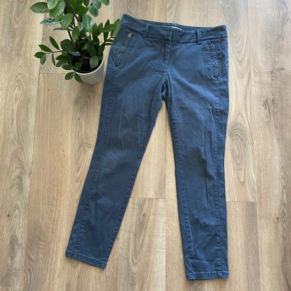 LOFT Washed Blue Cropped Cargo-Style Pants - Picture 9 of 9